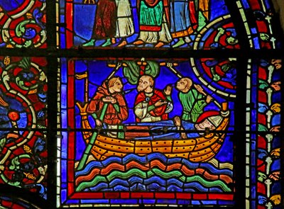 Escena de la Vida de San Martín, Catedral de Chartres de French School